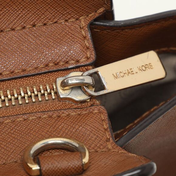 Michael Kors Brown Leather Medium Selma Satchel - Picture 6 of 7